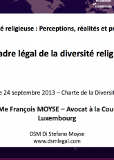 Le cadre légal de la diversité religieuse au Luxembourg